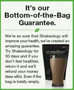 Shakeology guarantee