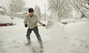 Shoveling is a good exercise for kids in winter