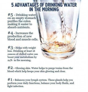 Benefits of drinking water on empty stomach